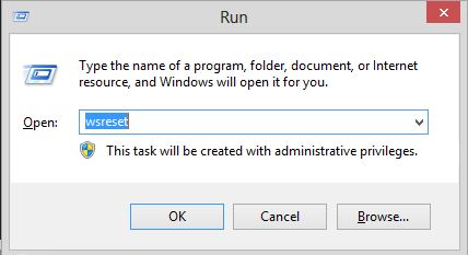 wsreset