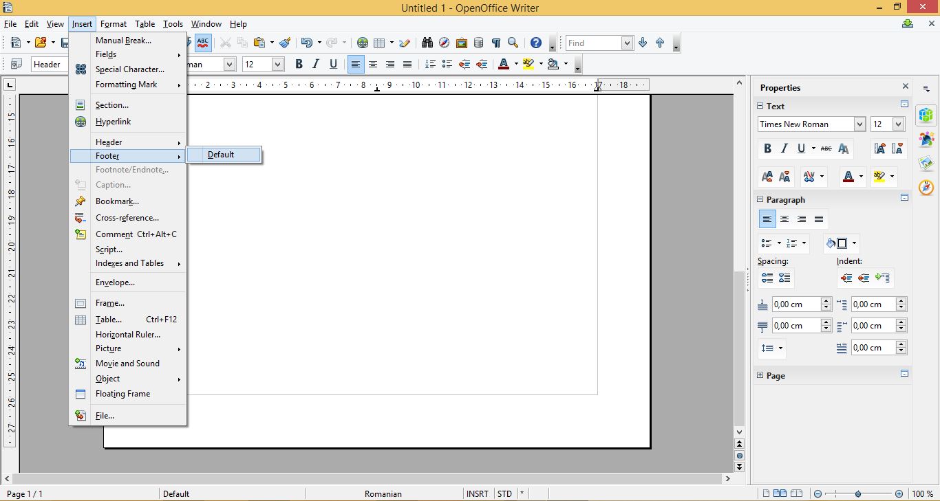 how to draw a line in openoffice writer