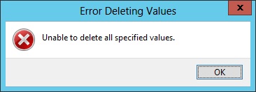 error deleting value