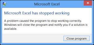 excel stopped working