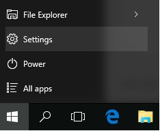 windows 10 settings