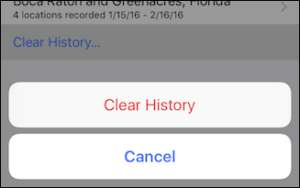 clear history