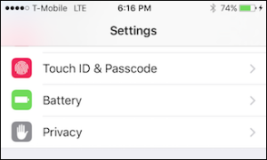 settings privacy