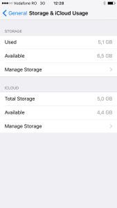 storage & icloud usage