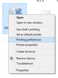 Printing-preferences