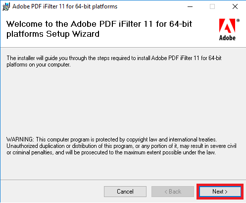adobe pdf ifilter 11 for 64 bit platforms download
