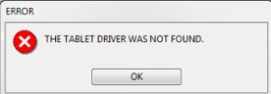The tablet driver was not found
