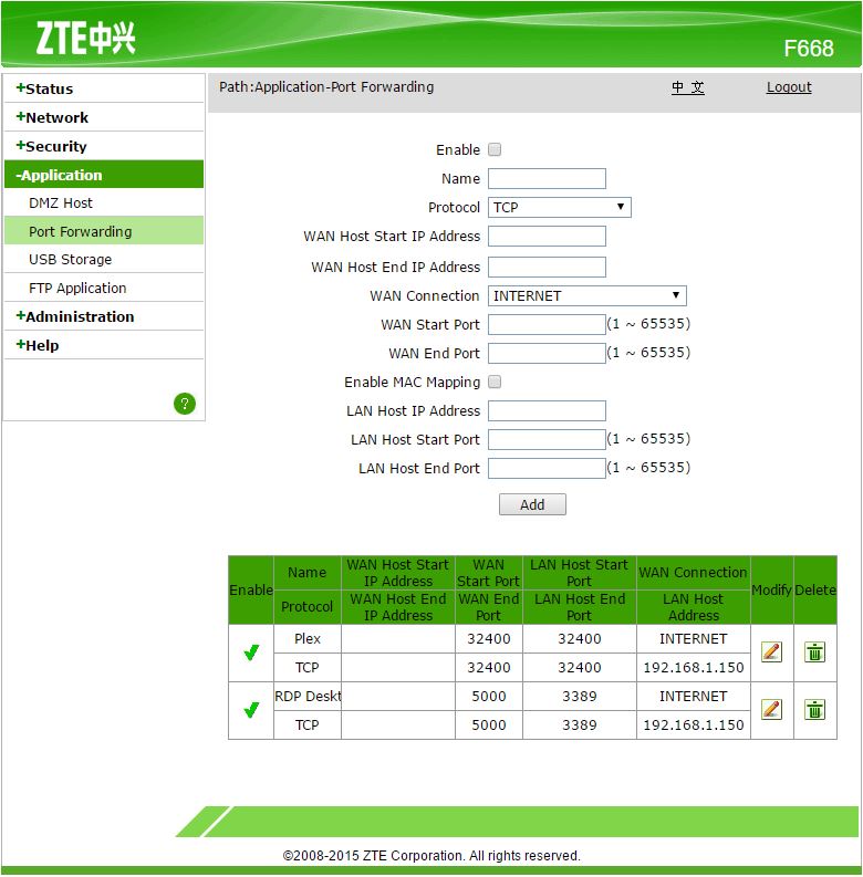 Port forwarding pe router ZTE(RDS) – Askit Solutii si rezolvari diverse situatii IT
