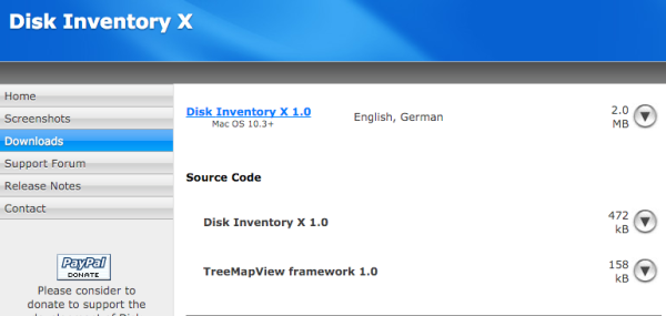 mac os x disk inventory x