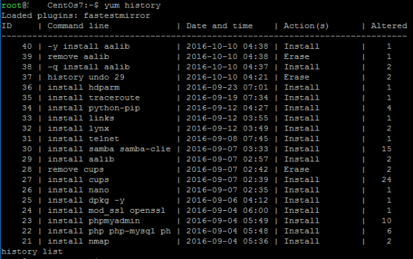 Cum Sa Faci Rollback La Comanda Yum Install update remove In RHEL CentOS 6 CentOS 7 Askit 