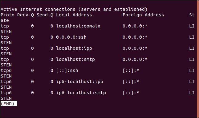 Аналог netstat в linux