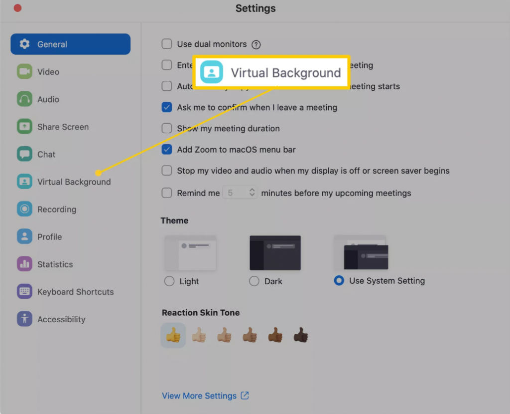 zoom virtual background system requirements