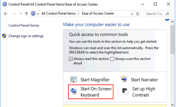 turn off virtual keyboard windows 10