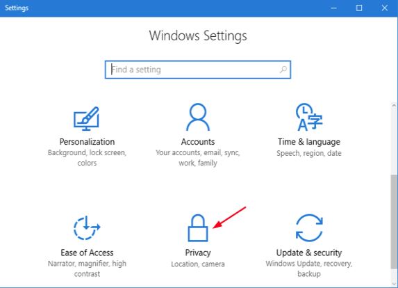 change webcam settings windows 10