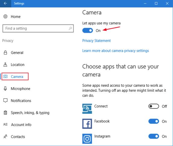 windows 10 camera app shortcut on desktop
