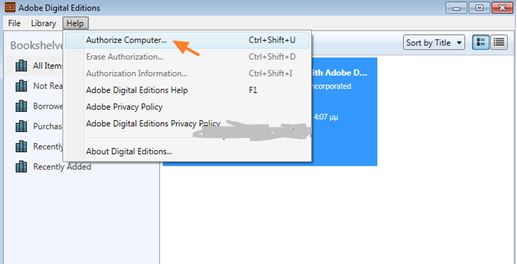 adobe digital editions unable to erase authorization mac