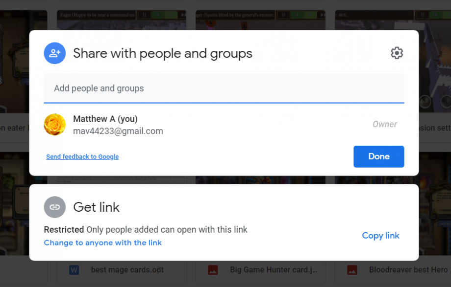 share google drive photos with non gmail users