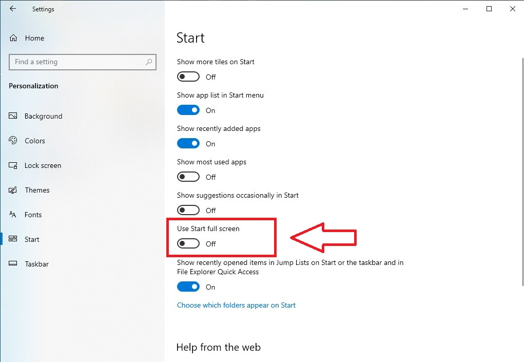 How To Disable Full Screen Start Menu Windows 10 Askit Solutii Si
