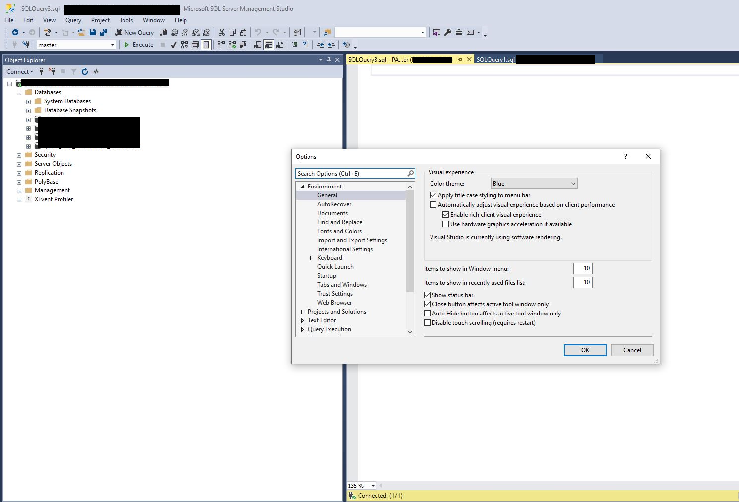 Activarea Dark mode in SQL Server Management Studio 18 – Askit ...